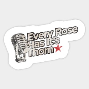 Every Rose Has It's Thorn - Vintage Karaoke song Sticker